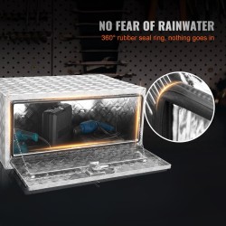 Alumiininen kuviollinen alalaatikko 914×610×610 mm vesitiivis lukollinen T-muotoinen kahva lava-autoihin ja perävaunuihin