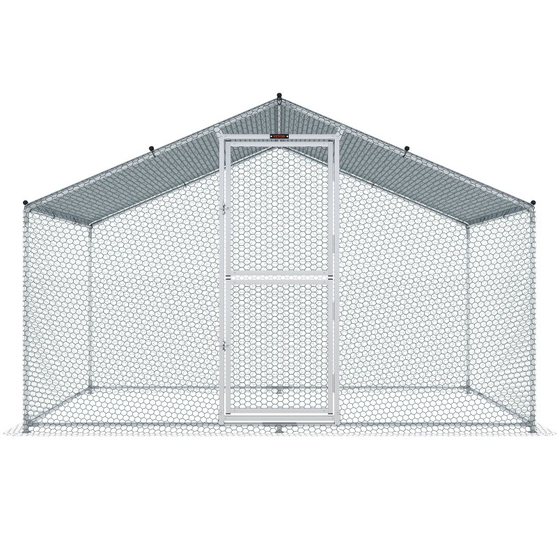 Teräksinen kanatarha 200 x 300 x 200 cm läpikuljettava vesitiivis suojapeitteellä