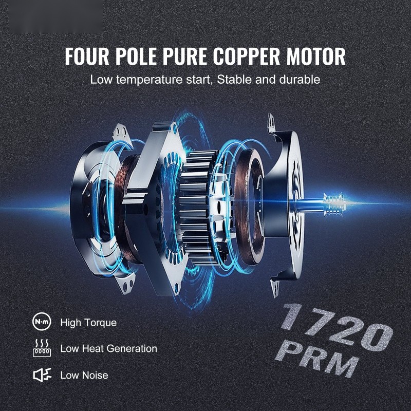 Yksivaiheinen tyhjiöpumppu 1/5 hv 100 l/min 220–240 V kuparimoottorilla ilmastointi ja kylmälaitehuoltoon