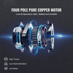 Tyhjiöpumppu 2-vaiheinen pyörivä siipipumppu kuparimoottorilla ilmastointi ja kylmälaitteisiin