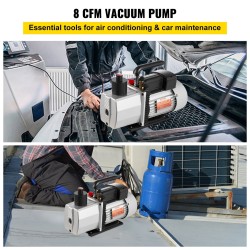 Kaksivaiheinen roottorityhjiöpumppu 483 l/min 0,75 hv valualumiinirunko 0,3 Pa