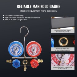 Tyhjiöpumppu 1/4HP 4 CFM ja manometrisarja ilmastointi ja jäähdytysjärjestelmiin