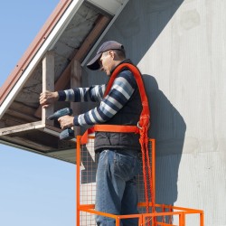 Teräksinen trukkiturvahäkki työalusta pyörillä 114 x 109 x 203 cm 635 kg