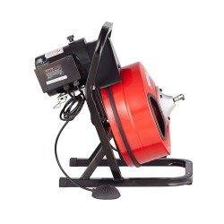 Viemärinavauskone 50 jalan puolituuman teräsvaijerilla 4 leikkurilla 2 4 tuuman putkiin