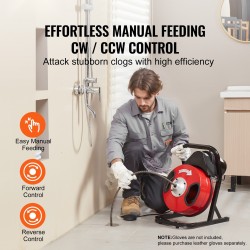 Viemärinavauskone 50 jalan puolituuman teräsvaijerilla 4 leikkurilla 2–4 tuuman putkiin