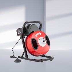 Viemärinavauskone 50 jalan puolituuman teräsvaijerilla 4 leikkurilla 2–4 tuuman putkiin