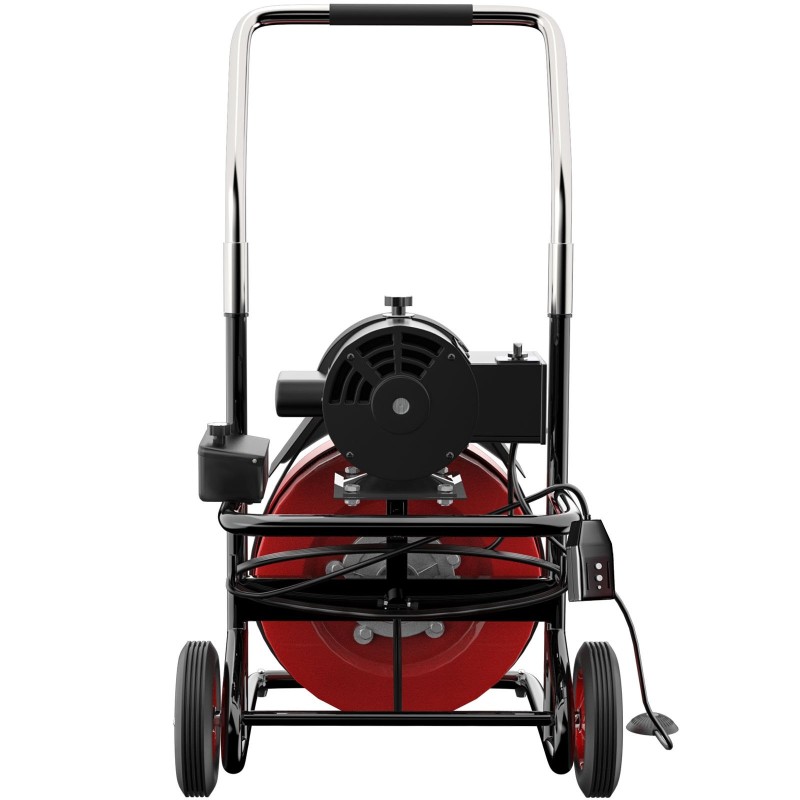 Sähköinen viemärin puhdistuskone 23 m 10 mm teräsydinkaapelilla 25–100 mm putkille