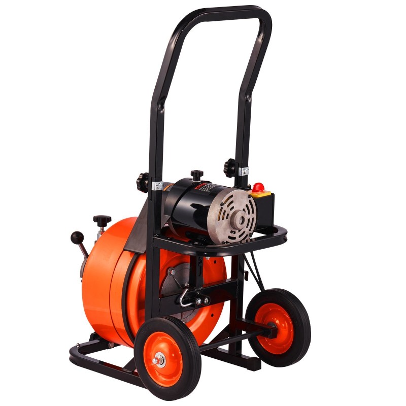 Sähkökäyttöinen viemärinavauskone 75 jalan puolituuman kaapelilla automaattisella syötöllä