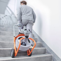 Sähkökäyttöinen viemärinavauskone 75 jalan 3/8 tuuman teräskaapelilla 2–4 tuuman putkille 8 leikkuuterällä