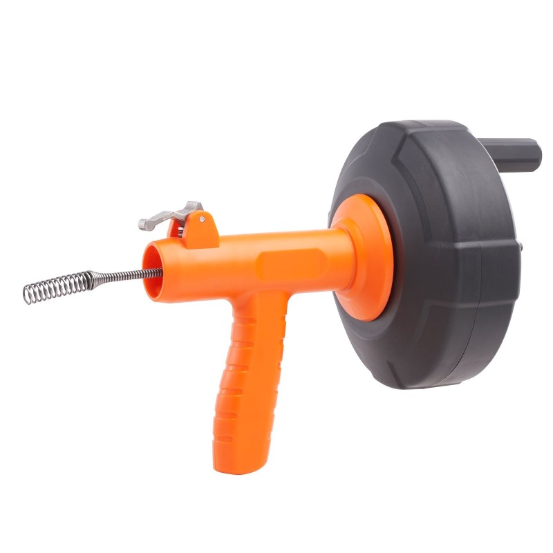 Viemärinavaaja jousiteräskaapelilla 762 cm automaattisyöttö porakonekäyttö suojaletku hanskat