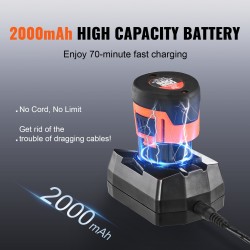 Viemärinpuhdistaja johdoton 12 V akku 8 m kaapeli 19–50 mm putkille