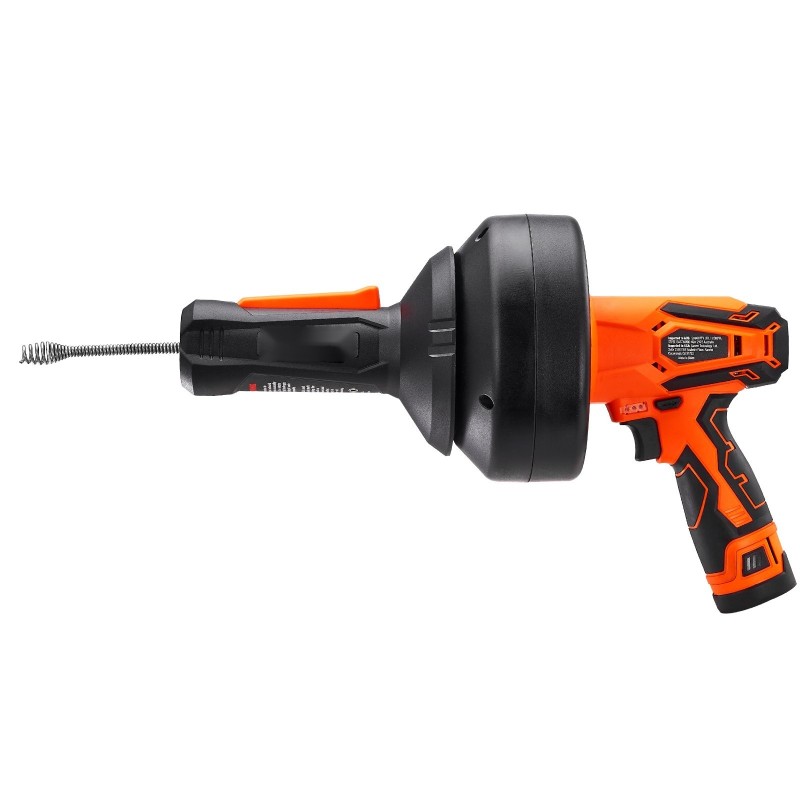 Viemärinpuhdistaja johdoton 12 V akku 8 m kaapeli 19–50 mm putkille