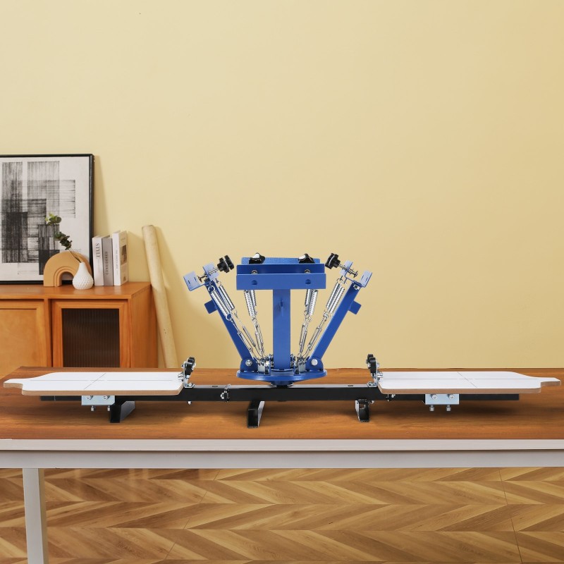 Silkkipainoprässi 4 väriä 2 asemaa 360 astetta paletti 54 x 45 cm