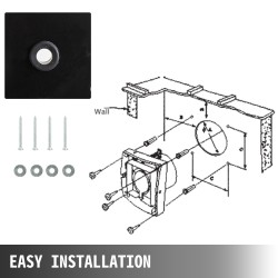 Poistoilmapuhallin metallirunkoinen 300 mm teolliseen käyttöön 107 W ilmavirta 2850 m3/h