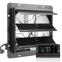 Seinäasennettava poistoilmapuhallin 356 mm EC-moottori 1024 CFM lämpötila ja kosteussäädin kasvihuoneisiin