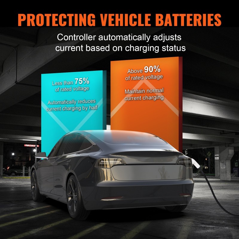 Siirrettävä Type 2 -sähköauton laturi 7,5 m TPU-kaapeli 16A 11 kW