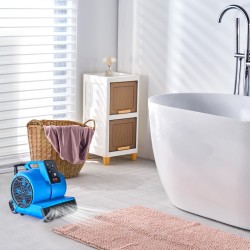 Lattiaerotin polypropeenirunkoinen kannettava kuivaus- ja viilennyspuhallin kolmella nopeudella säädettävillä kulmilla