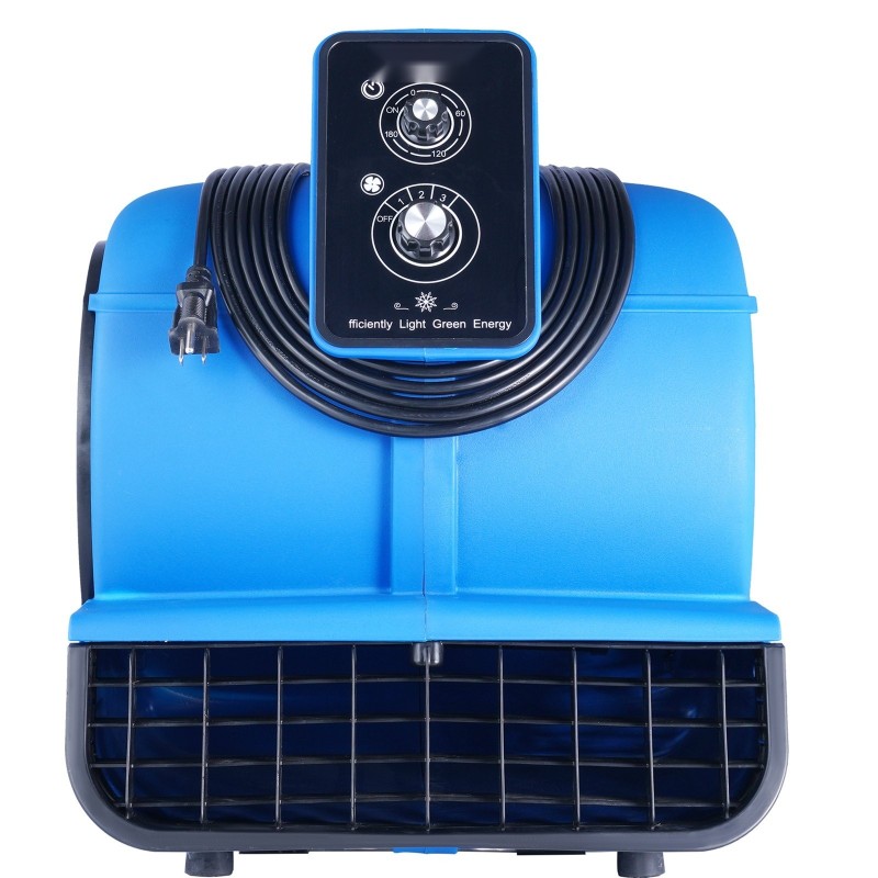 Lattiapuhallin polypropeeni 500W ilmavirta 2600 CFM 3-portainen 4-puhalluskulmaa kantokahvalla