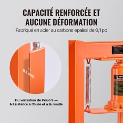 Penkkipuristin hydraulinen H-mallinen hiiliteräs 6 tonnin säädettävä korkeus 55–250 mm puristuslevyillä