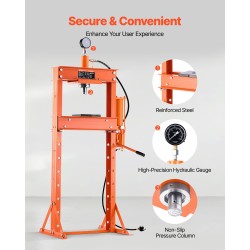 Korjaamopuristin H-runkoinen teräksinen kaksikymmenen tonnin pneumaattinen hydraulinen