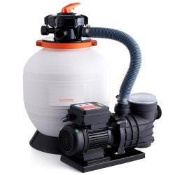 Hiekkasuodatinpumppu 350 mm termoplastinen säiliö 13000 l/h 450W 6-asentoinen venttiili maanpäällisiin uima-altaisiin