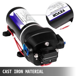 Kalvovesipumppu 12 voltin valurautarunkoinen automaattinen itseimevä 17 litraa minuutissa maksimipaine 2,76 bar