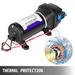 Kalvovesipumppu 12 voltin valurautarunkoinen automaattinen itseimevä 17 litraa minuutissa maksimipaine 2,76 bar