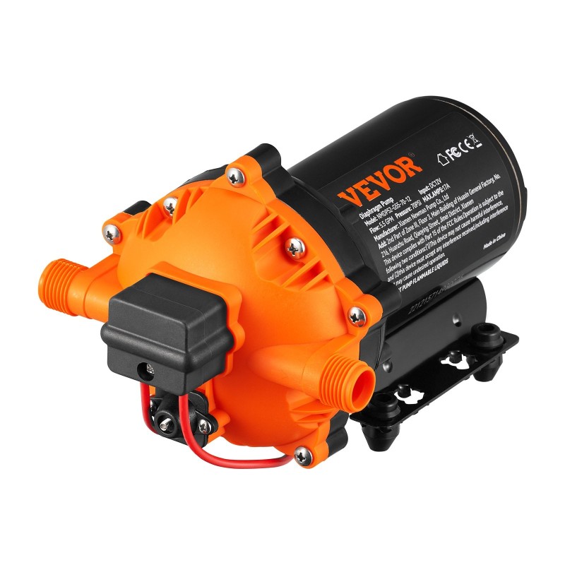 Kalvovesipumppu 12 V tasavirta itseimevä 5.5 GPM 70 PSI painekytkimellä 1/2 MNPT