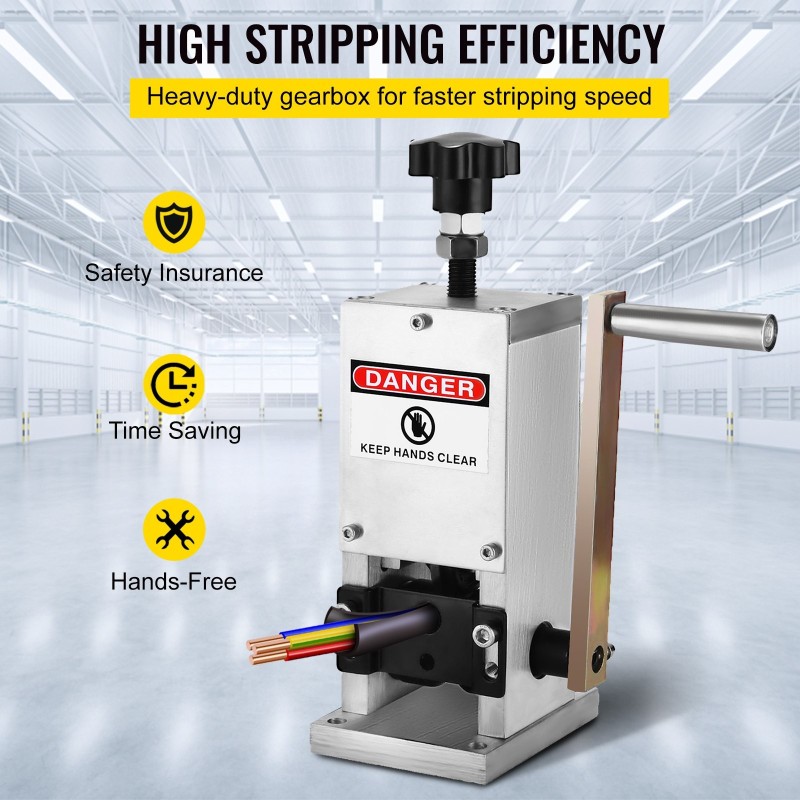 Manuaalinen johdonkuorintakone alumiiniseos 1,5–25 mm käsikampi poraliitäntä vaihdettava terä