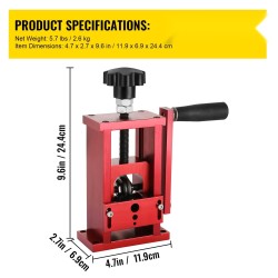 Johdonkuorintakone manuaalinen alumiiniseosrunko kuparikaapeleille 1,5–20 mm punainen kompakti