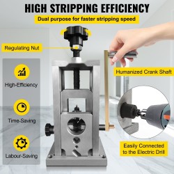 Johdonkuorintakone alumiiniseos 1,5–40 mm käsikäyttöinen ja porakäyttöinen kuparijohtojen kuorintaan