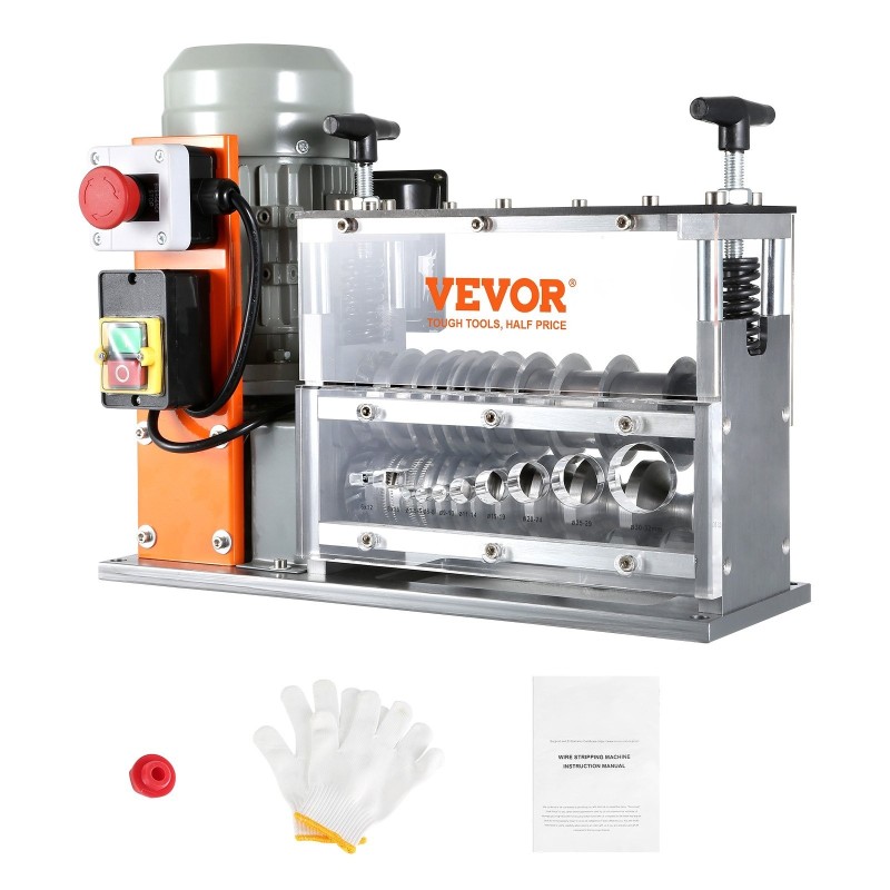 Johdonkuorintakone 1,5–40 mm 750 W 10 kanavaa valettu alumiini kuparin kierrätykseen