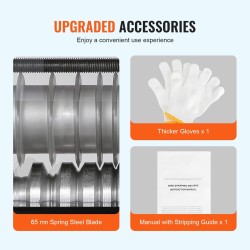 Johdonkuorintakone valurautarunko 1,5–25 mm 60 watin 7 kanavaa kuparin talteenottoon