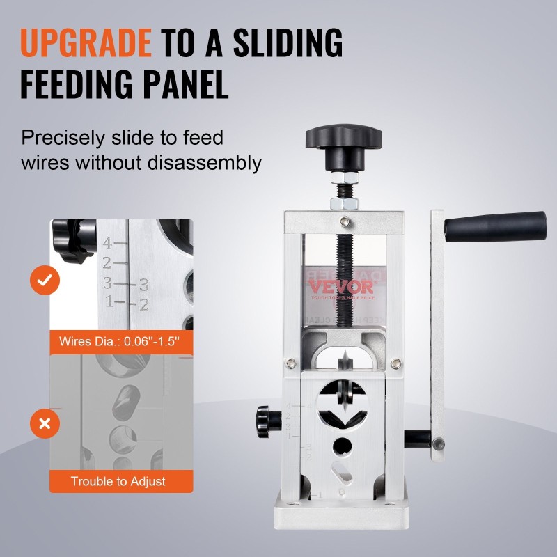 Johdonkuorintakone kompakti alumiiniseosrunko 1,5–40 mm kuparijohtojen kuorintaan käsikäyttö tai porakonekäyttö