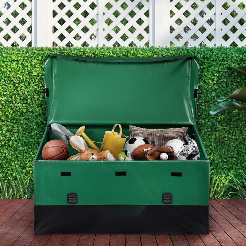 Ulkosäilytyslaatikko sinkityt putket vedenpitävä PE-pressu 230 gallonaa työkaluton