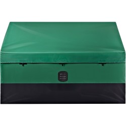 Ulkosäilytyslaatikko PE-pressu 100 gallonaa galvanoitu runko kalteva kansi
