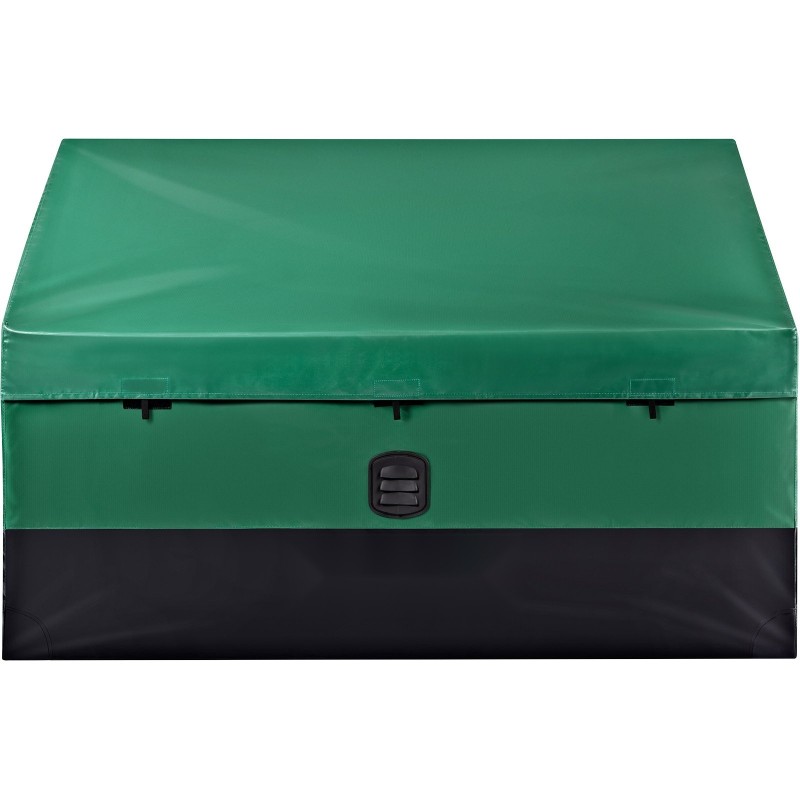 Ulkosäilytyslaatikko PE-pressu 100 gallonaa galvanoitu runko kalteva kansi