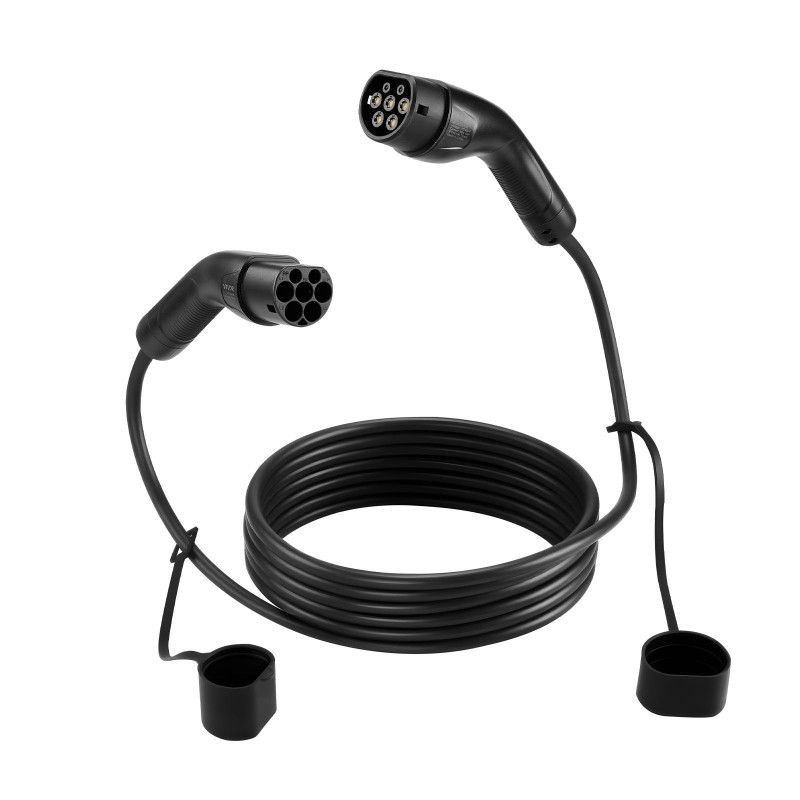 Sähköauton latausjatkokaapeli tyyppi 2 7 metriä 11 kilowattia 16 ampeeria IP65