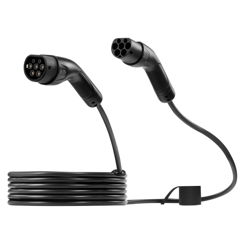 Sähköauton latausjatkokaapeli tyyppi 2 7 metriä 11 kilowattia 16 ampeeria IP65