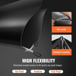 EPDM-allaskalvo 4,6 x 6 m 1,5 mm musta puutarha- ja koilammikoille