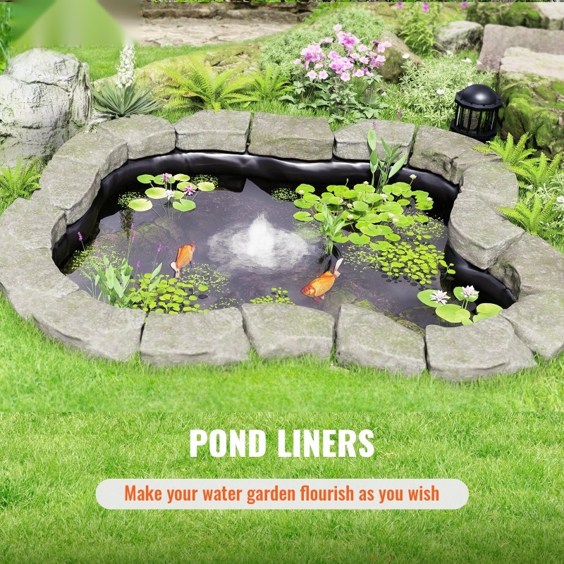 EPDM-allaskalvo 6 x 7,6 m 1,5 mm musta kalalammikoihin