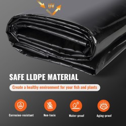 Lammikon pohjakalvo LLDPE 3 x 3,9 m 0,5 mm kala ja koilammikoille