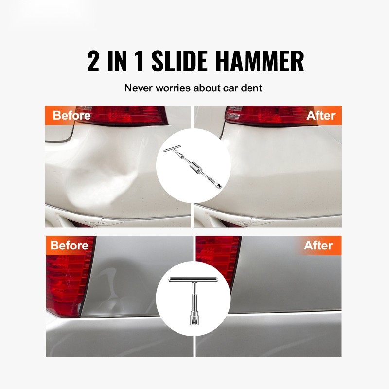 Auton korin lommon oikaisusarja ruostumatonta terästä kuumaliimapistoolilla ja vedonastoilla