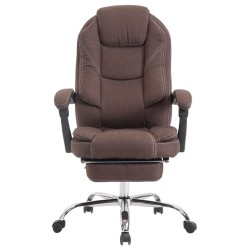 Ergonominen toimistotuoli säädettävällä jalkatuella ja selkänojalla