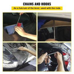 Lommonpoistosarja ruostumatonta terästä 10 tankoa maaliton autoille ja metallipinnoille