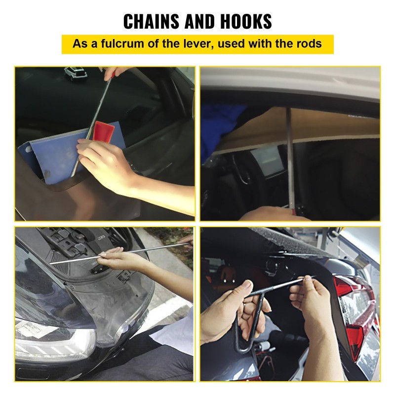 Lommonpoistosarja ruostumatonta terästä 10 tankoa maaliton autoille ja metallipinnoille