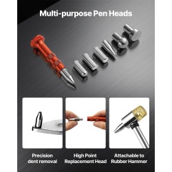 Lommonpoistosarja maalipintaa säästävä seitsemällä alumiinisella vaihtopäällä kaarevalla tangolla ilmatyynyllä ja kumivasaralla