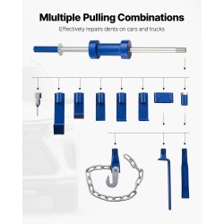 Liukuvasarasarja 14-osainen liukuvasara 5,9 kg jatkovarrella kantolaukulla autoihin