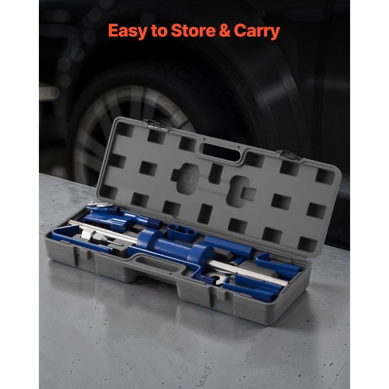 Liukuvasarasarja 14-osainen liukuvasara 5,9 kg jatkovarrella kantolaukulla autoihin