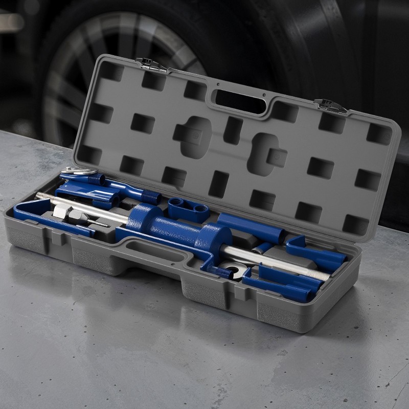 Liukuvasarasarja 14-osainen liukuvasara 5,9 kg jatkovarrella kantolaukulla autoihin